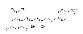 3,5-DICHLORO-2-[[[[[4-(1,1-DIMETHYLETHYL)PHENOXY]ACETYL]AMINO]THIOXOMETHYL]AMINO]-BENZOIC ACID Structure