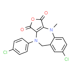 7-CHLORO-10-(4-CHLORO-PHENYL)-4-METHYL-9,10-DIHYDRO-4H-2-OXA-4,10-DIAZA-BENZO[F]AZULENE-1,3-DIONE picture