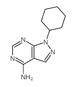 9-cyclohexyl-2,4,8,9-tetrazabicyclo[4.3.0]nona-1,3,5,7-tetraen-5-amine结构式