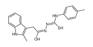 1-[[2-(2-methyl-1H-indol-3-yl)acetyl]amino]-3-(4-methylphenyl)thiourea Structure