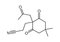 3-(4,4-dimethyl-2,6-dioxo-1-(2-oxopropyl)cyclohexyl)propanenitrile Structure