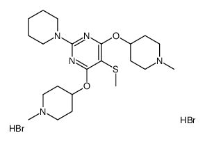 4,6-bis[(1-methylpiperidin-4-yl)oxy]-5-methylsulfanyl-2-piperidin-1-ylpyrimidine,dihydrobromide Structure