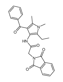 N-(4-Benzoyl-2-ethyl-1,5-dimethyl-1H-pyrrol-3-yl)-2-(1,3-dioxo-1,3-dihydro-isoindol-2-yl)-acetamide Structure