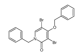 1-benzyl-3,5-dibromo-4-phenylmethoxypyridin-2-one结构式