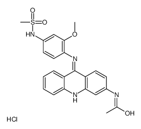 N-[9-[4-(methanesulfonamido)-2-methoxyanilino]acridin-3-yl]acetamide,hydrochloride Structure
