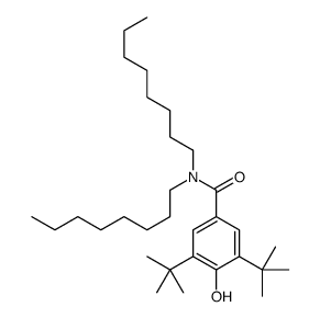 3,5-ditert-butyl-4-hydroxy-N,N-dioctylbenzamide结构式