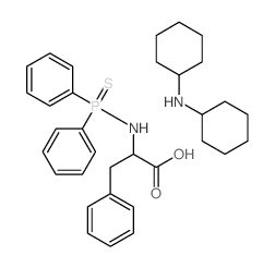 N-cyclohexylcyclohexanamine; 2-(diphenylphosphinothioylamino)-3-phenyl-propanoic acid structure