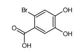 2-bromo-4,5-dihydroxybenzoic acid结构式
