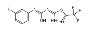 1-(3-fluorophenyl)-3-[5-(trifluoromethyl)-1,3,4-thiadiazol-2-yl]urea结构式