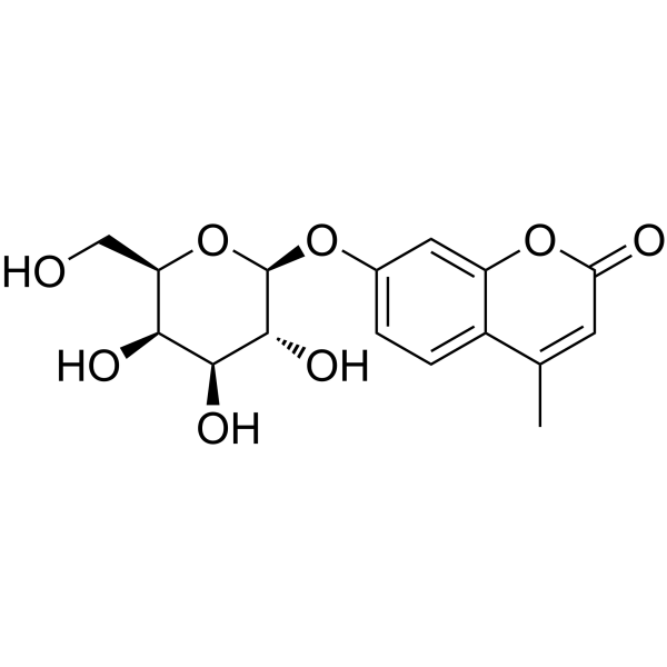 4-甲基-7-氧香豆素-β-D-吡喃半乳糖苷结构式