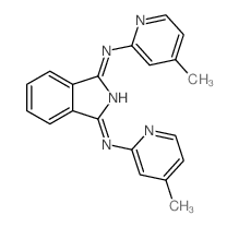(3E)-N-(4-methylpyridin-2-yl)-3-(4-methylpyridin-2-yl)imino-isoindol-1-amine结构式