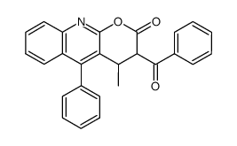 3-benzoyl-4-methyl-5-phenyl-3,4-dihydro-pyrano[2,3-b]quinolin-2-one Structure