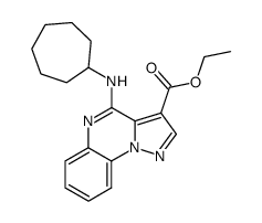 4-cycloheptylamino-pyrazolo[1,5-a]quinoxaline-3-carboxylic acid ethyl ester结构式