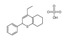 4-ethyl-2-phenyl-5,6,7,8-tetrahydro-2H-thiochromen-1-ium,perchlorate结构式