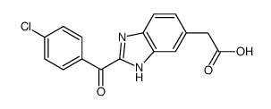 2-[2-(4-chlorobenzoyl)-3H-benzimidazol-5-yl]acetic acid结构式