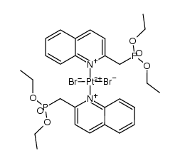 trans-Pt(diethyl 2-quinolylmethylphosphonate)2Br2 Structure