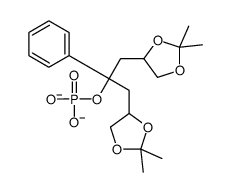 [1,3-bis(2,2-dimethyl-1,3-dioxolan-4-yl)-2-phenylpropan-2-yl] phosphate结构式