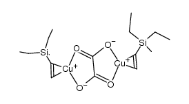 bis[(vinyldiethylmethylsilane)copper(I)] oxalate Structure