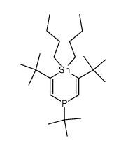 4,4-Dibutyl-1,3,5-tri-tert-butyl-1,4-dihydro-[1,4]phosphastannine Structure