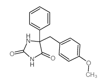 5-[(4-methoxyphenyl)methyl]-5-phenyl-imidazolidine-2,4-dione Structure