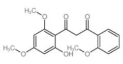 1-(2-hydroxy-4,6-dimethoxy-phenyl)-3-(2-methoxyphenyl)propane-1,3-dione structure