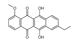 8-ethyl-6,11-dihydroxy-1-methoxy-5,12-naphthacenequinone Structure