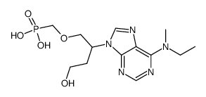 (2-{6-[ethyl(methyl)amino]-9H-purin-9-yl}-4-hydroxybutoxy)methylphosphonic acid结构式