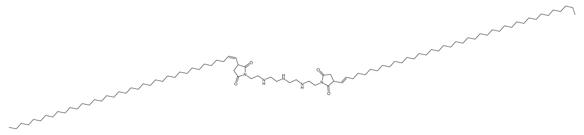 1-[2-[[2-[[2-[[2-[2,5-dioxo-3-(tetracontenyl)-1-pyrrolidinyl]ethyl]amino]ethyl]amino]ethyl]amino]ethyl]-3-(octatriacontenyl)pyrrolidine-2,5-dione结构式