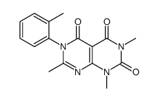 1,3,7-trimethyl-6-(2-methylphenyl)pyrimido[4,5-d]pyrimidine-2,4,5-trione结构式