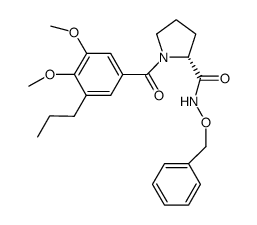1-(3,4-dimethoxy-5-propylbenzoyl)pyrrolidine-2R-carboxylic acid benzyloxyamide Structure