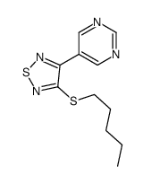 3-pentylsulfanyl-4-pyrimidin-5-yl-1,2,5-thiadiazole Structure