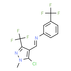 N-((E)-[5-CHLORO-1-METHYL-3-(TRIFLUOROMETHYL)-1H-PYRAZOL-4-YL]METHYLIDENE)-3-(TRIFLUOROMETHYL)ANILINE structure