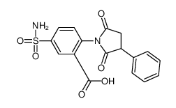 2-(2,5-dioxo-3-phenylpyrrolidin-1-yl)-5-sulfamoylbenzoic acid Structure