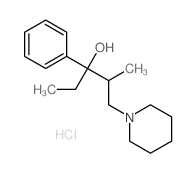 2-methyl-3-phenyl-1-(1-piperidyl)pentan-3-ol结构式