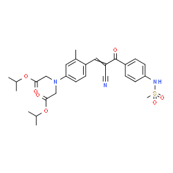 isopropyl N-[4-[2-cyano-3-[4-[(methylsulphonyl)amino]phenyl]-3-oxo-1-propenyl]-m-tolyl]-N-[2-(1-methylethoxy)-2-oxoethyl]glycinate结构式