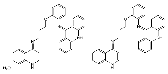 N-[2-[3-(quinolin-4-ylamino)propoxy]phenyl]acridin-9-amine,hydrate Structure