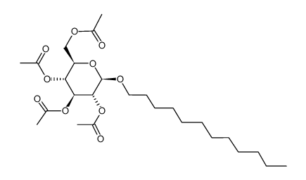 n-dodecyl 2,3,4,6-tetra-O-acetyl-β-D-glucopyranoside结构式