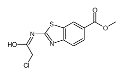 2-[(CHLOROACETYL)AMINO]-6-BENZOTHIAZOLECARBOXYLIC ACID METHYL ESTER结构式