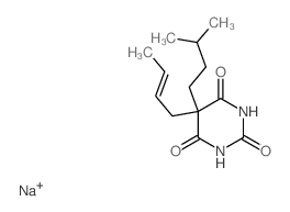 sodium 5-[(E)-but-2-enyl]-5-(3-methylbutyl)-4,6-dioxo-1H-pyrimidin-2-olate结构式