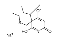 5-sec-Butyl-5-(ethylthiomethyl)-2-sodiooxy-4,6(1H,5H)-pyrimidinedione结构式