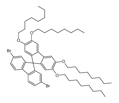 2',7'-dibromo-2,3,6,7-tetraoctoxy-9,9'-spirobi[fluorene] Structure