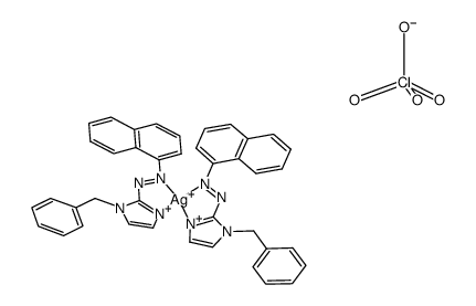 bis-[1-benzyl-2-(naphthyl-α-azo)imidazole]silver(I)perchlorate Structure
