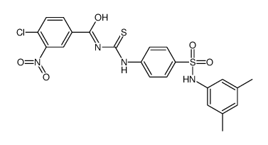4-chloro-N-[[4-[(3,5-dimethylphenyl)sulfamoyl]phenyl]carbamothioyl]-3-nitrobenzamide Structure