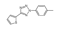 2-(4-methylphenyl)-5-thiophen-2-yltetrazole Structure