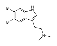 5,6-Dibromo-N,N-dimethyltryptamine结构式
