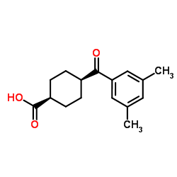 cis-4-(3,5-Dimethylbenzoyl)cyclohexanecarboxylic acid结构式
