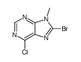8-bromo-6-chloro-9-methyl-9H-purine结构式