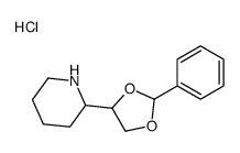 2-(2-phenyl-1,3-dioxolan-4-yl)piperidin-1-ium,chloride Structure
