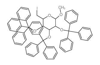 2-(iodomethyl)-6-methoxy-3,4,5-tritrityloxy-oxane结构式