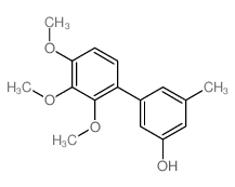 3-methyl-5-(2,3,4-trimethoxyphenyl)phenol structure